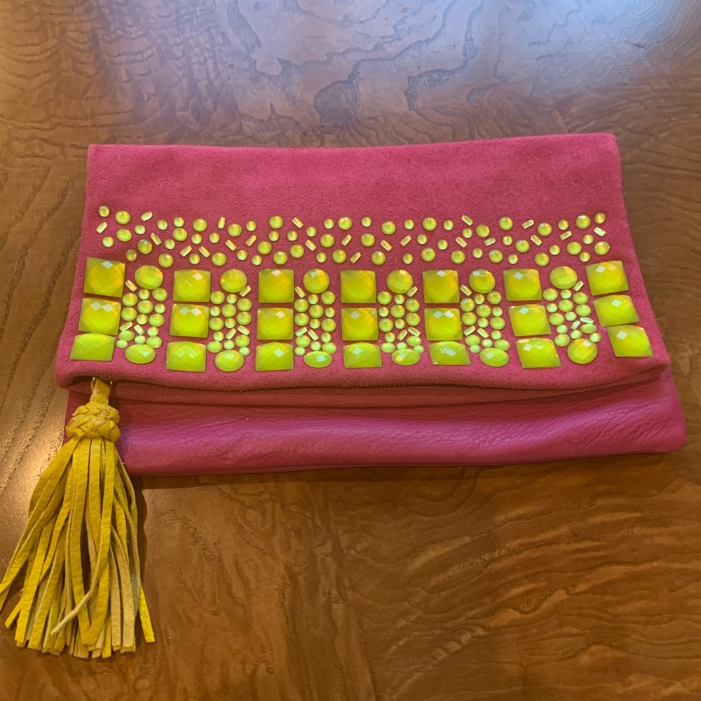 Fuchsia Trina Turk clutch